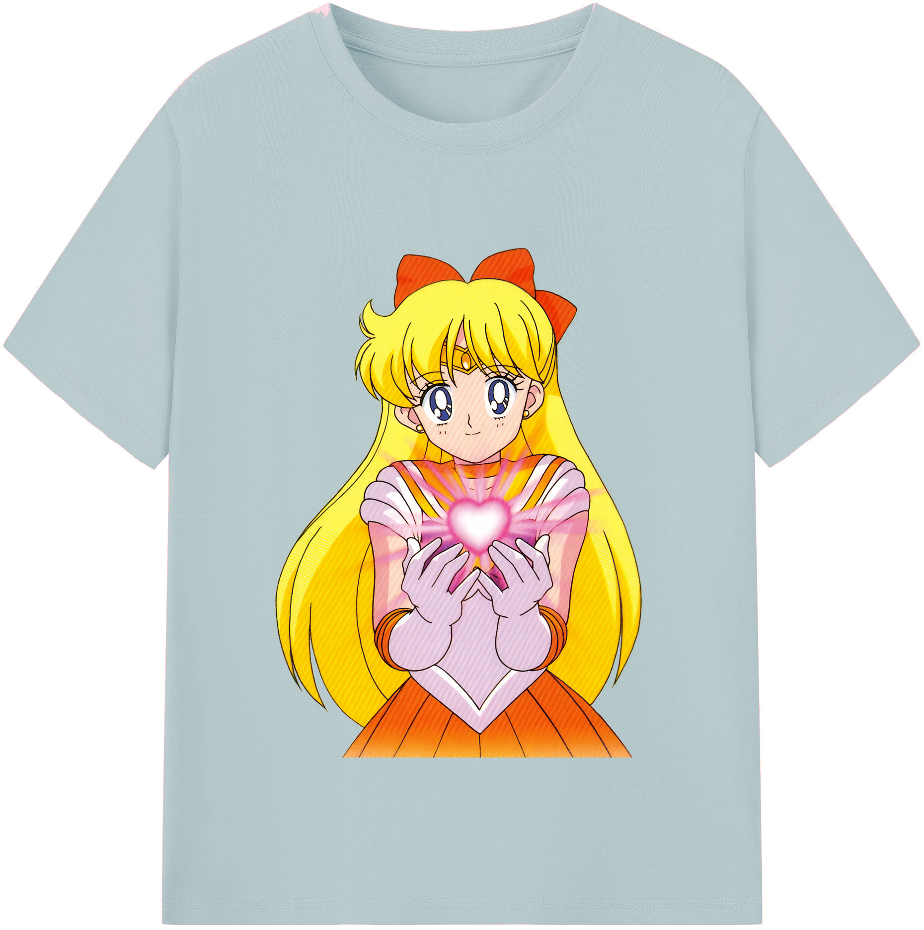 （画像用） 美少女戦士セーラームーン 愛野 美奈子 あいの みなこ Sailor Moon Aino Minako 綿100％半袖Tシャツ（フロントプリント）